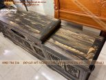 Kệ Tivi phòng khách Mõ Đồng Tiền gỗ Mun - Hình ảnh 9