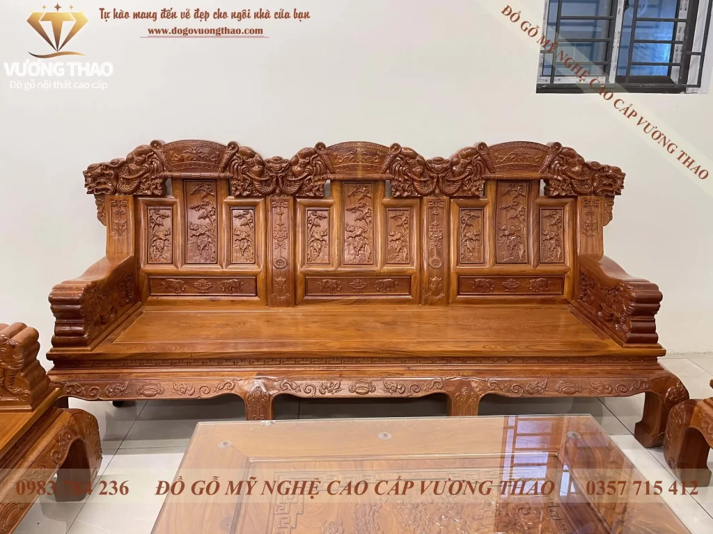 bộ bàn ghế khánh voi gỗ hương đá (1607)