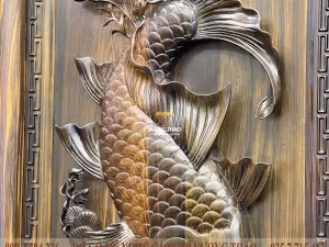 tranh lý ngư vọng nguyệt gỗ mun hoa (1437)