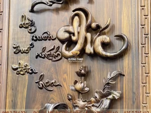 tranh lý ngư vọng nguyệt gỗ mun hoa (1440)