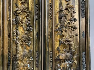 tranh tứ quý gỗ mun hoa (1622)