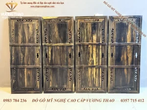 tranh tứ quý gỗ mun hoa (2111)