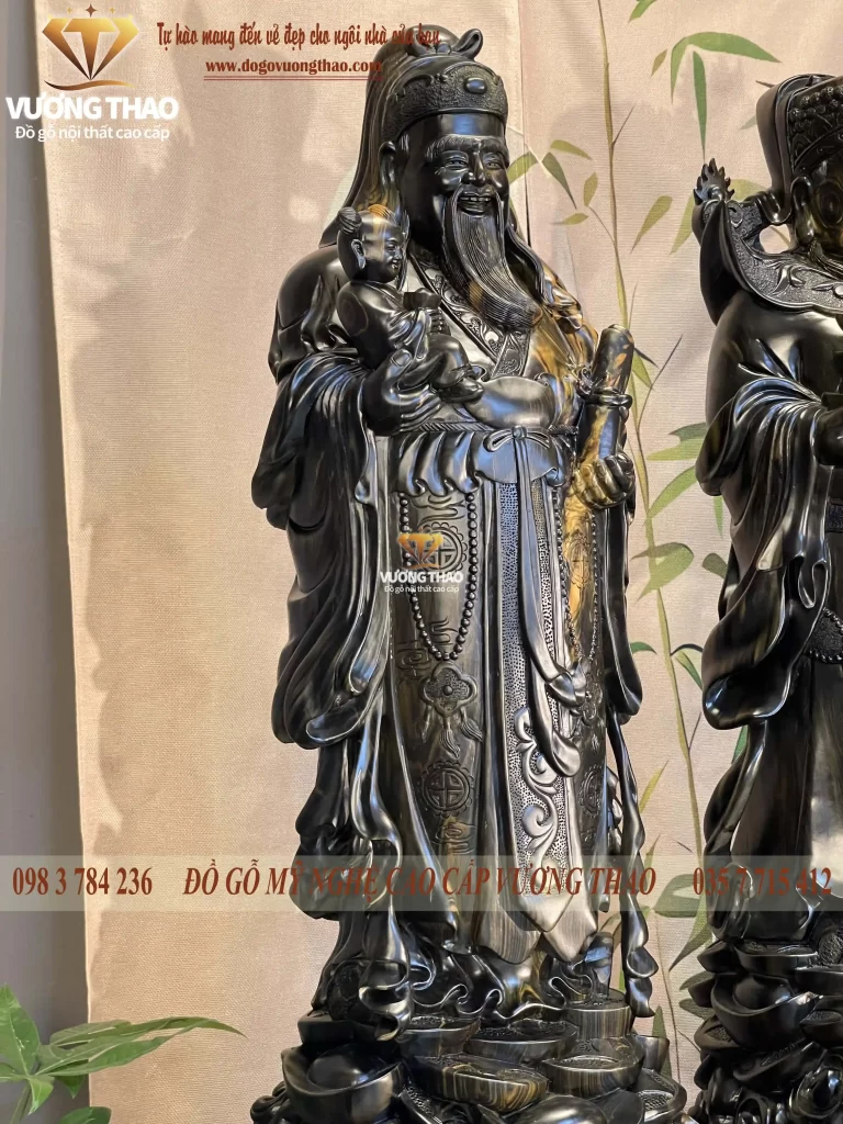tượng tam đa gỗ mun hoa (1491)