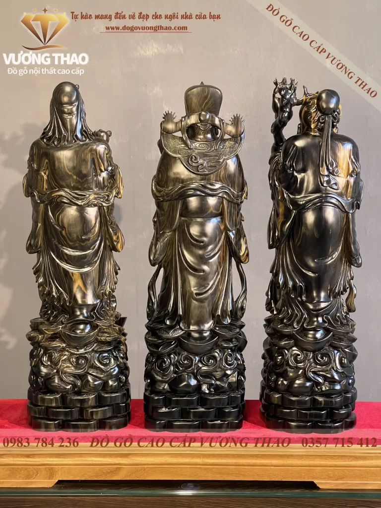 tượng tam đa gỗ mun hoa (2045)
