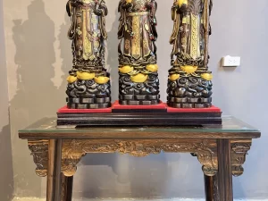 tượng tam đa gỗ mun hoa cao 80 (1932)