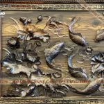 tranh cửu ngư quần hội bằng gỗ (472)