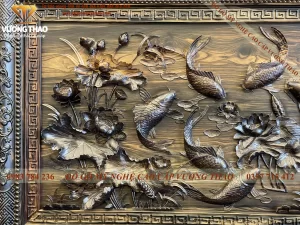 tranh cửu ngư quần hội bằng gỗ (472)