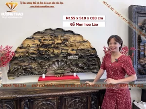 tranh quạt gỗ treo tường (1360)