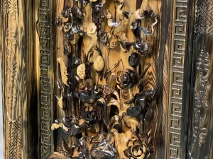 tranh tam đa gỗ mun hoa (325)