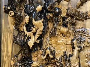 tranh tam đa gỗ mun hoa (326)