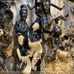 tranh tam đa gỗ mun hoa (327)