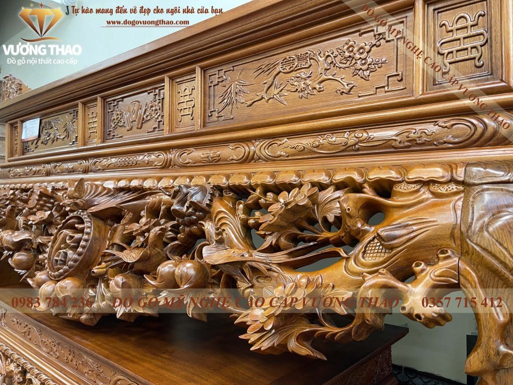 Sập thờ Mai Điểu gỗ Gụ Thường
