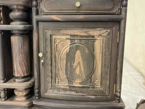 kệ tivi cột nho gỗ mun hoa (1611)