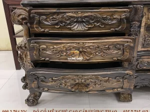 kệ tivi hoàng gia gỗ mun hoa (1030)