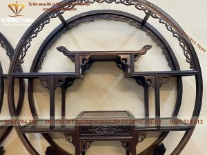 tủ rượu Zích Zắc mẫu Tròn gỗ Mun