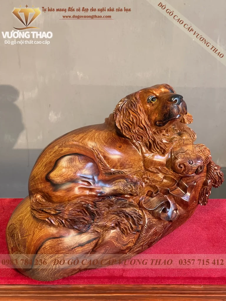 tượng chó gỗ cẩm lai (1789)