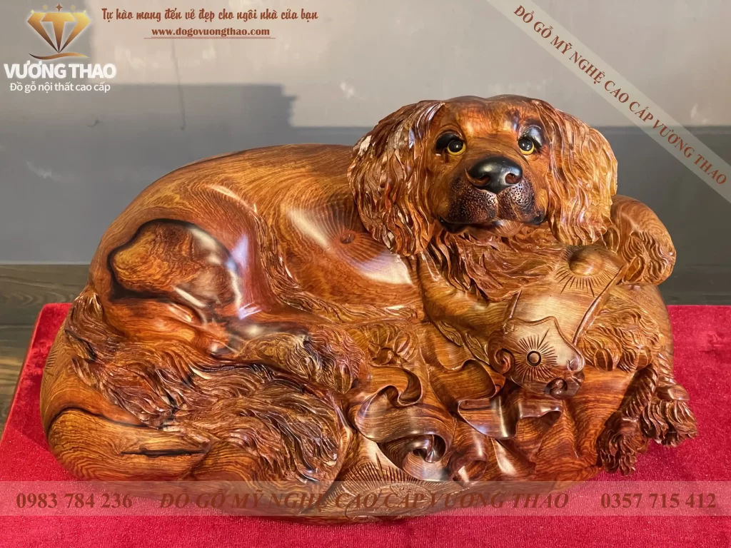 tượng chó gỗ cẩm lai (1791)