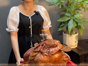 tượng cóc thiềm thừ gỗ (1335)