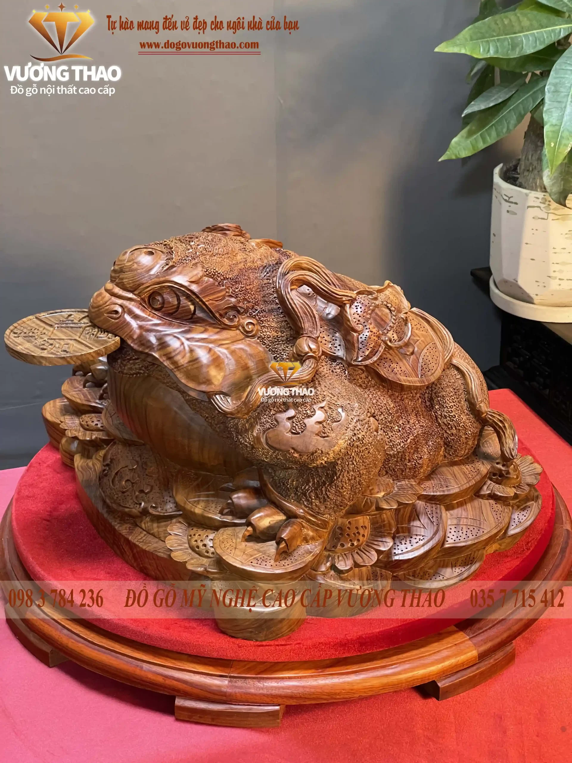 tượng cóc thiềm thừ gỗ (1336)