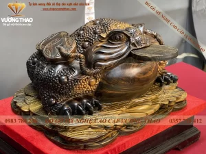tượng cóc thiềm thừ gỗ (529)