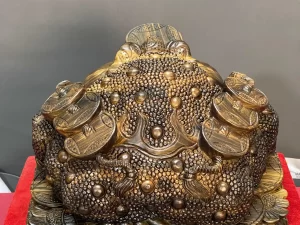 tượng cóc thiềm thừ gỗ (530)