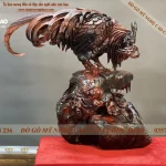 tượng gà trống gỗ trắc (174)