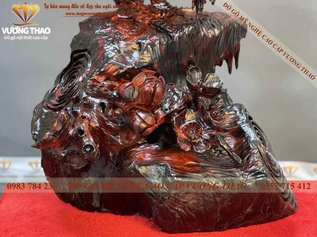 tượng gà trống gỗ trắc (177)