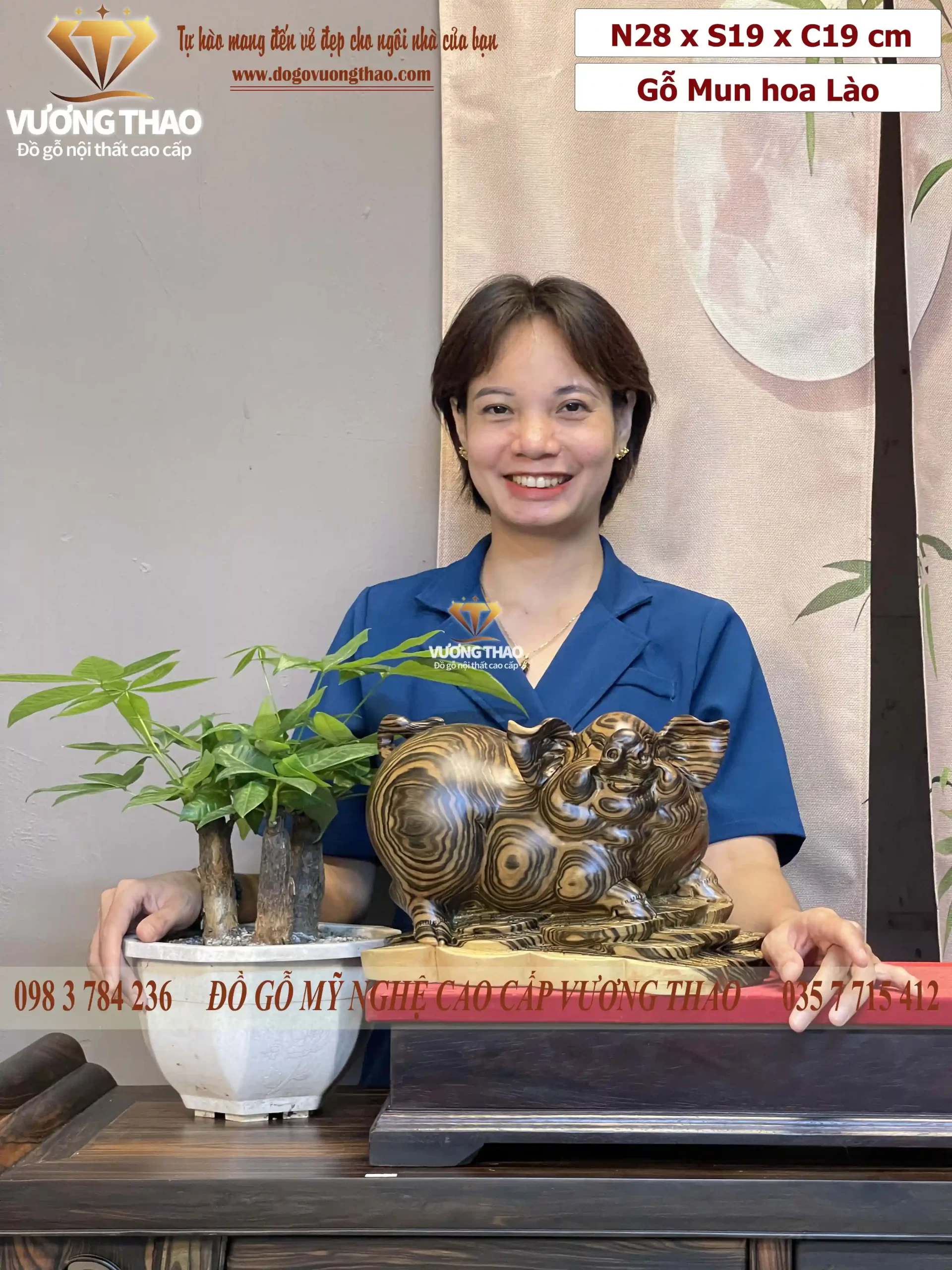 tượng heo gỗ (1544)