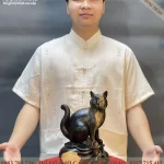 tượng mèo gỗ (143)