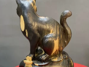 tượng mèo gỗ (145)