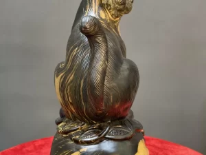 tượng mèo gỗ (146)