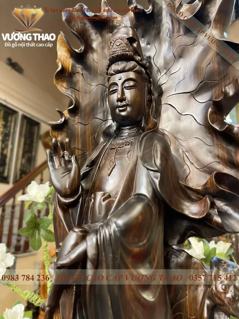 tượng phật quan âm gỗ (710)