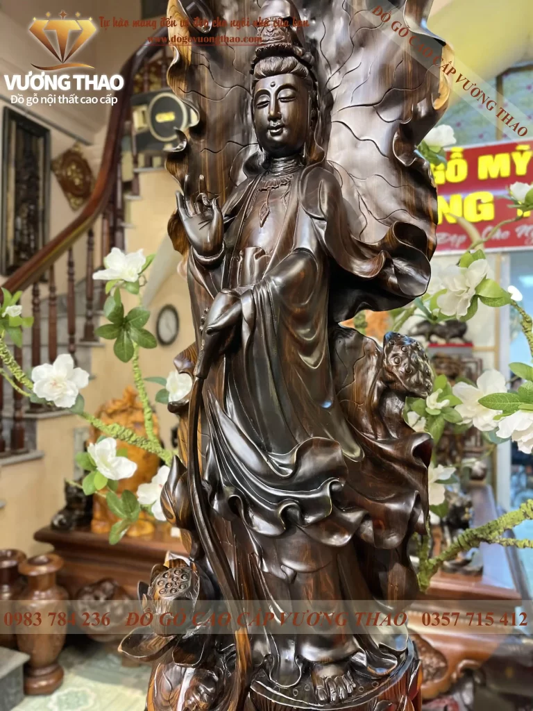 tượng phật quan âm gỗ (711)
