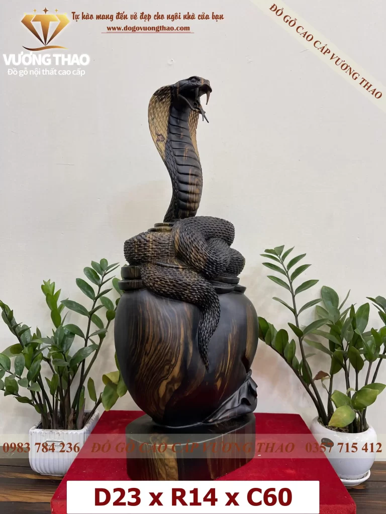 tượng rắn gỗ (783)