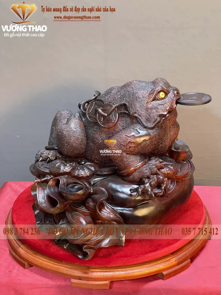 tượng thiềm thừ gỗ trắc (1331)