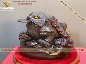 tượng thiềm thừ gỗ trắc (1332)