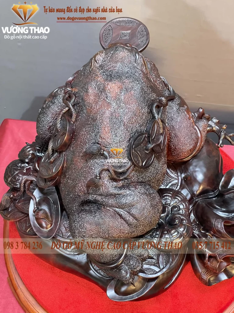tượng thiềm thừ gỗ trắc (1334)