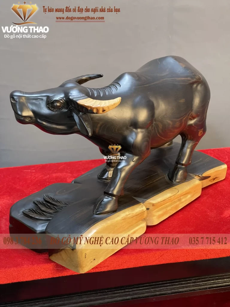 tượng trâu gỗ (1003)