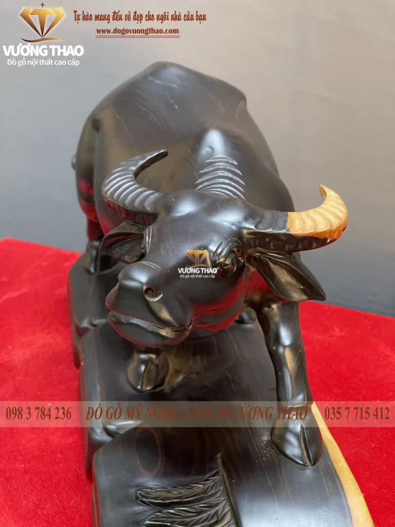 tượng trâu gỗ (1004)