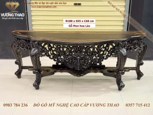 bàn bán nguyệt gỗ mun hoa (1580)