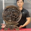 đĩa tứ linh gỗ mun (620)