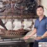 mô hình thuyền buồm gỗ (1248)