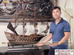 mô hình thuyền buồm gỗ (1248)