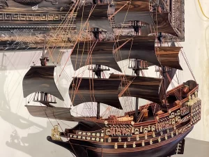 mô hình thuyền buồm gỗ (1250)