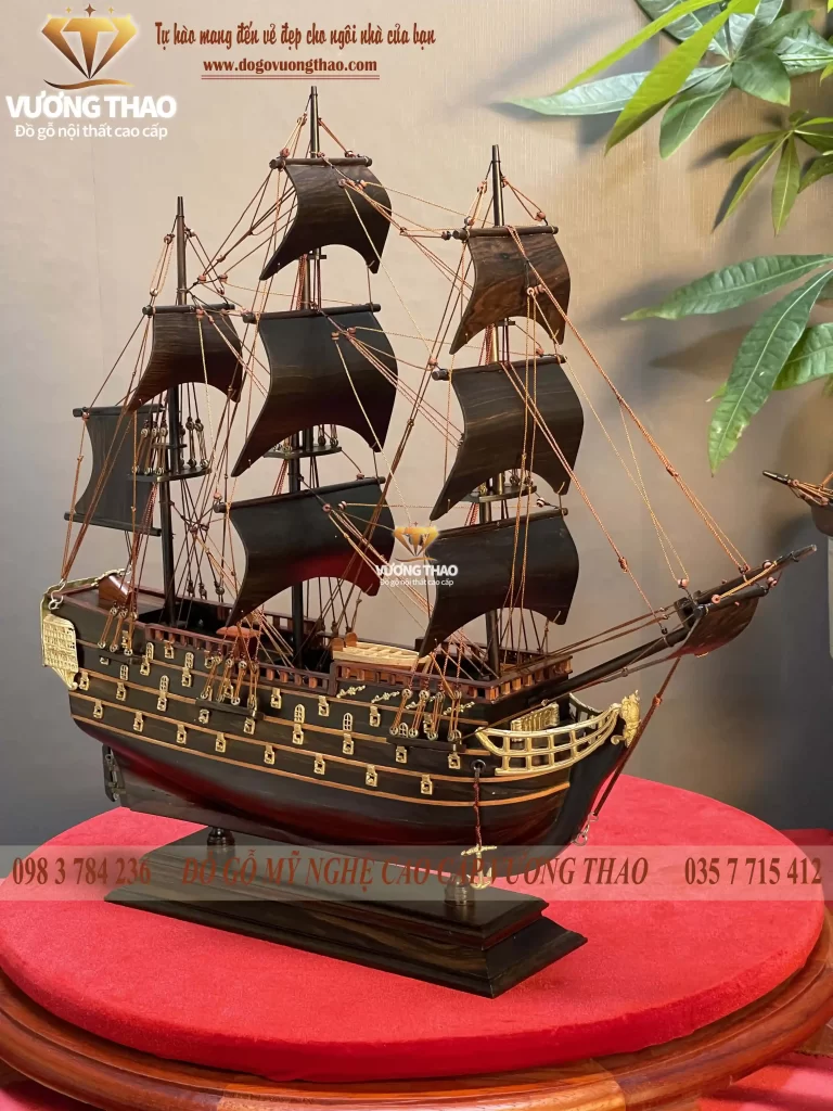 mô hình thuyền buồm gỗ (1404)