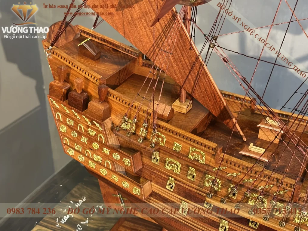 mô hình thuyền buồm gỗ hương ta (1847)
