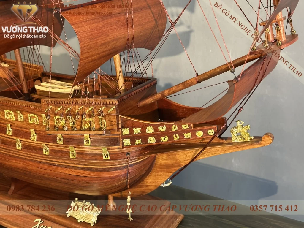 mô hình thuyền buồm gỗ hương ta (1848)