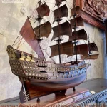 mô hình thuyền buồm gỗ trắc (1257)