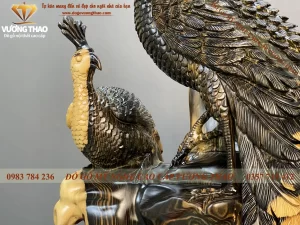 tượng gỗ chim công (661)