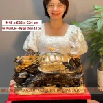 tượng long quy gỗ mun hoa (1350)